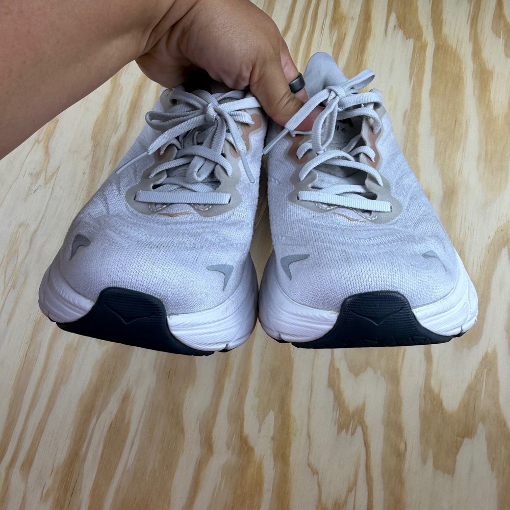 Hoka Clifton 8 Womens 7.5 Running Shoes Grey Rose Gold Summer Song - Picture 6 of 10